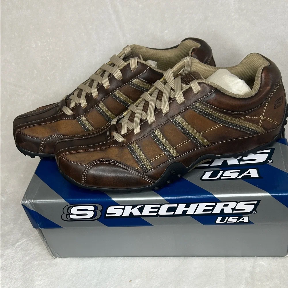 RARE!!! Early 2000’s! Skechers Men's Brown and Tan Sneakers